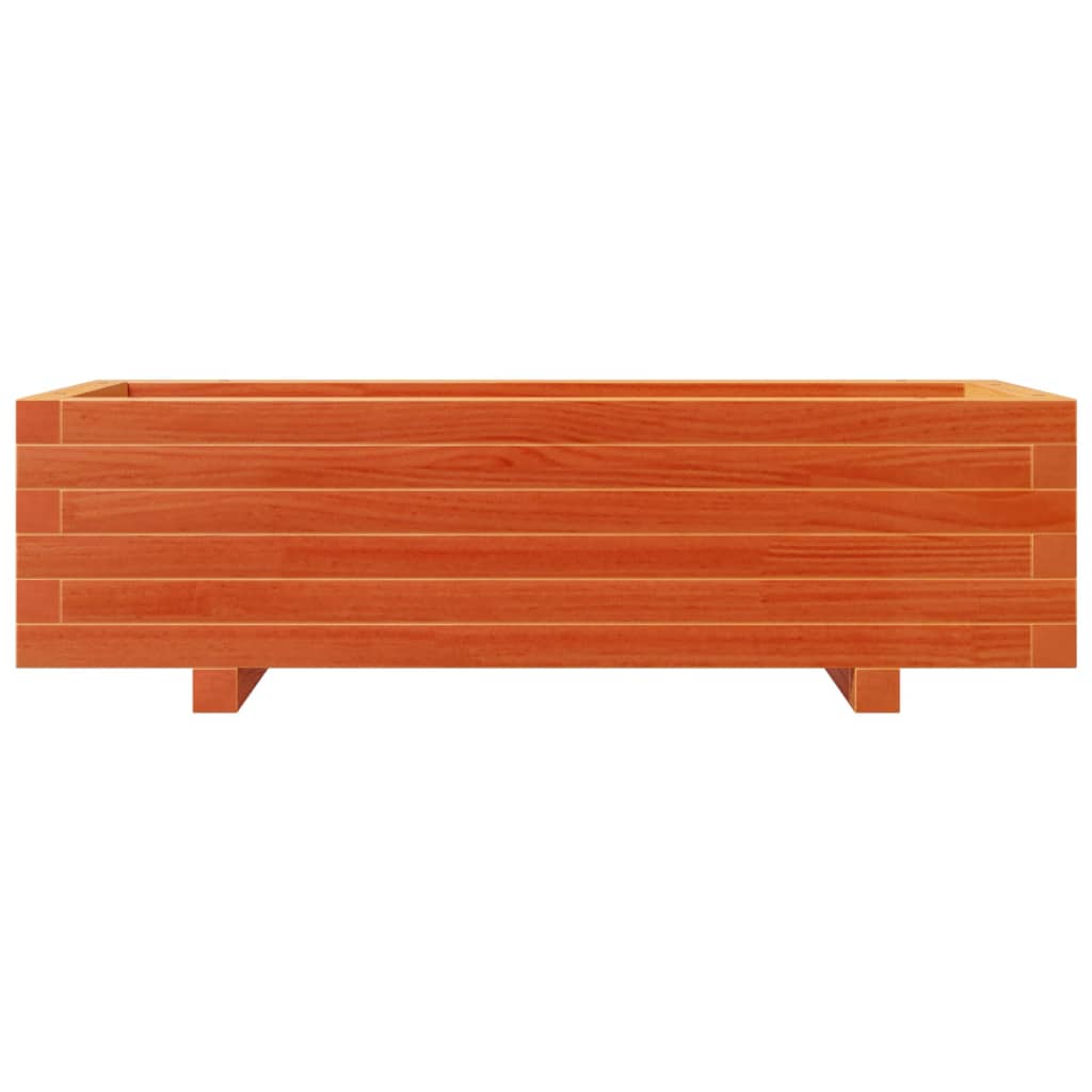 Vassoio per fioriera aiuola rialzata piante fiori terrazza giardino cera 90 x 40 x 26,5 cm legno di pino massiccio marrone 02_0038508