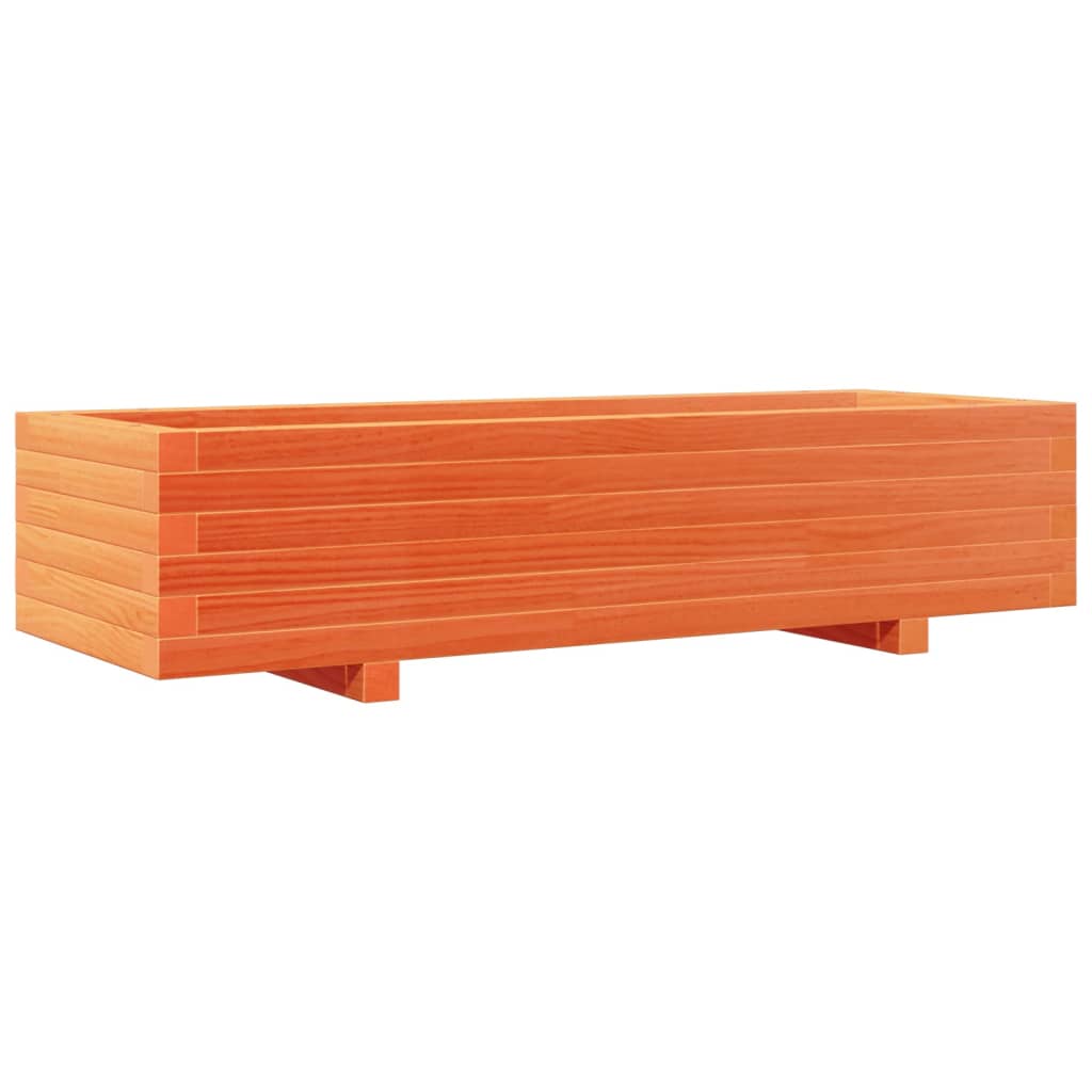 Vassoio per fioriera aiuola rialzata piante fiori terrazza giardino cera 110 x 40 x 26,5 cm legno di pino massiccio marrone 02_0038430