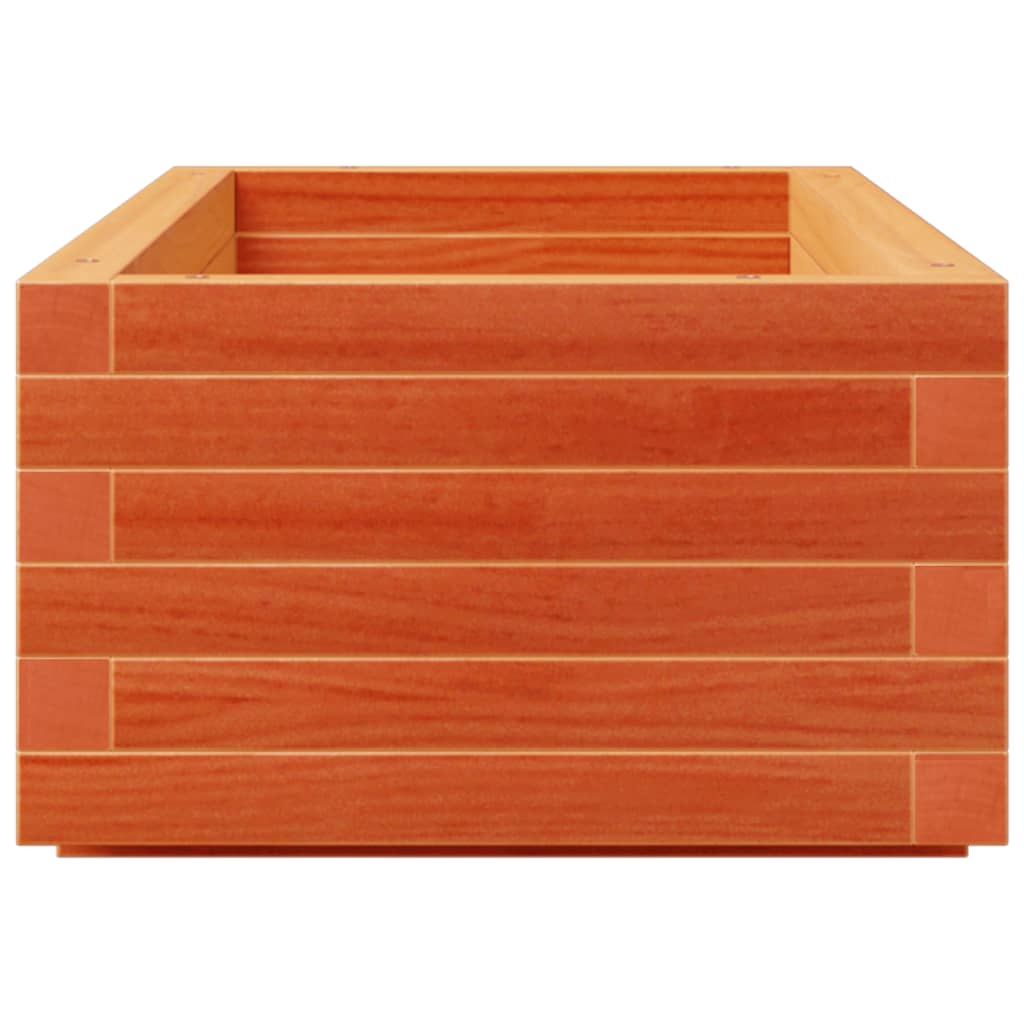 Vassoio per fioriera aiuola rialzata piante fiori terrazza giardino cera 110 x 40 x 26,5 cm legno di pino massiccio marrone 02_0038430