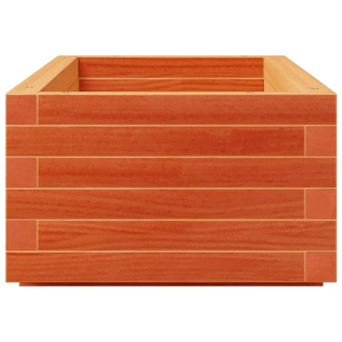 Vassoio per fioriera aiuola rialzata piante fiori terrazza giardino cera 110 x 40 x 26,5 cm legno di pino massiccio marrone 02_0038430