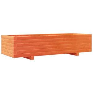 Vassoio per fioriera aiuola rialzata piante fiori terrazza giardino cera 110 x 40 x 26,5 cm legno di pino massiccio marrone 02_0038430