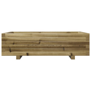 Vassoio per fioriera aiuola rialzata piante fiori terrazza giardino 90 x 60 x 26,5 cm legno di pino impregnato marrone 02_0038011
