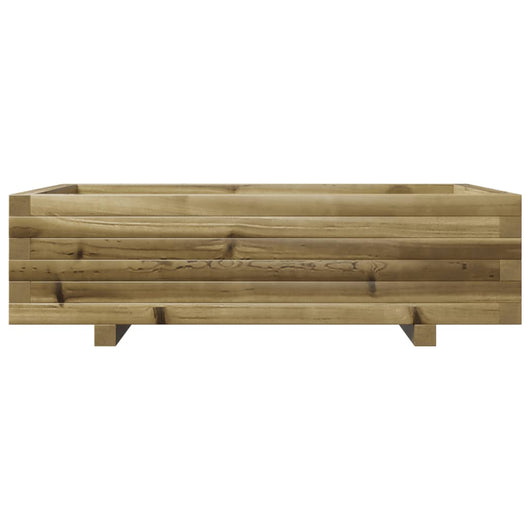 Vassoio per fioriera aiuola rialzata piante fiori terrazza giardino 90 x 60 x 26,5 cm legno di pino impregnato marrone 02_0038011