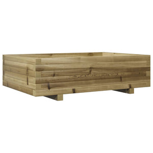 Vassoio per fioriera aiuola rialzata piante fiori terrazza giardino 90 x 60 x 26,5 cm legno di pino impregnato marrone 02_0038011