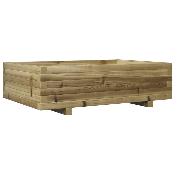 Vassoio per fioriera aiuola rialzata piante fiori terrazza giardino 90 x 60 x 26,5 cm legno di pino impregnato marrone 02_0038011