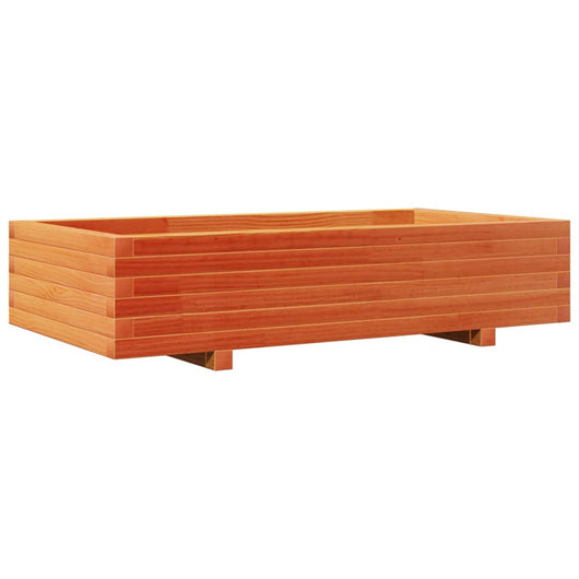 Vassoio per fioriera aiuola rialzata piante fiori terrazza giardino cera 110 x 60 x 26,5 cm legno di pino massiccio marrone 02_0038439