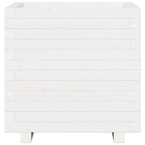 vidaXL Fioriera da Giardino Bianca 50x50x49,5cm Legno Massello di Pino