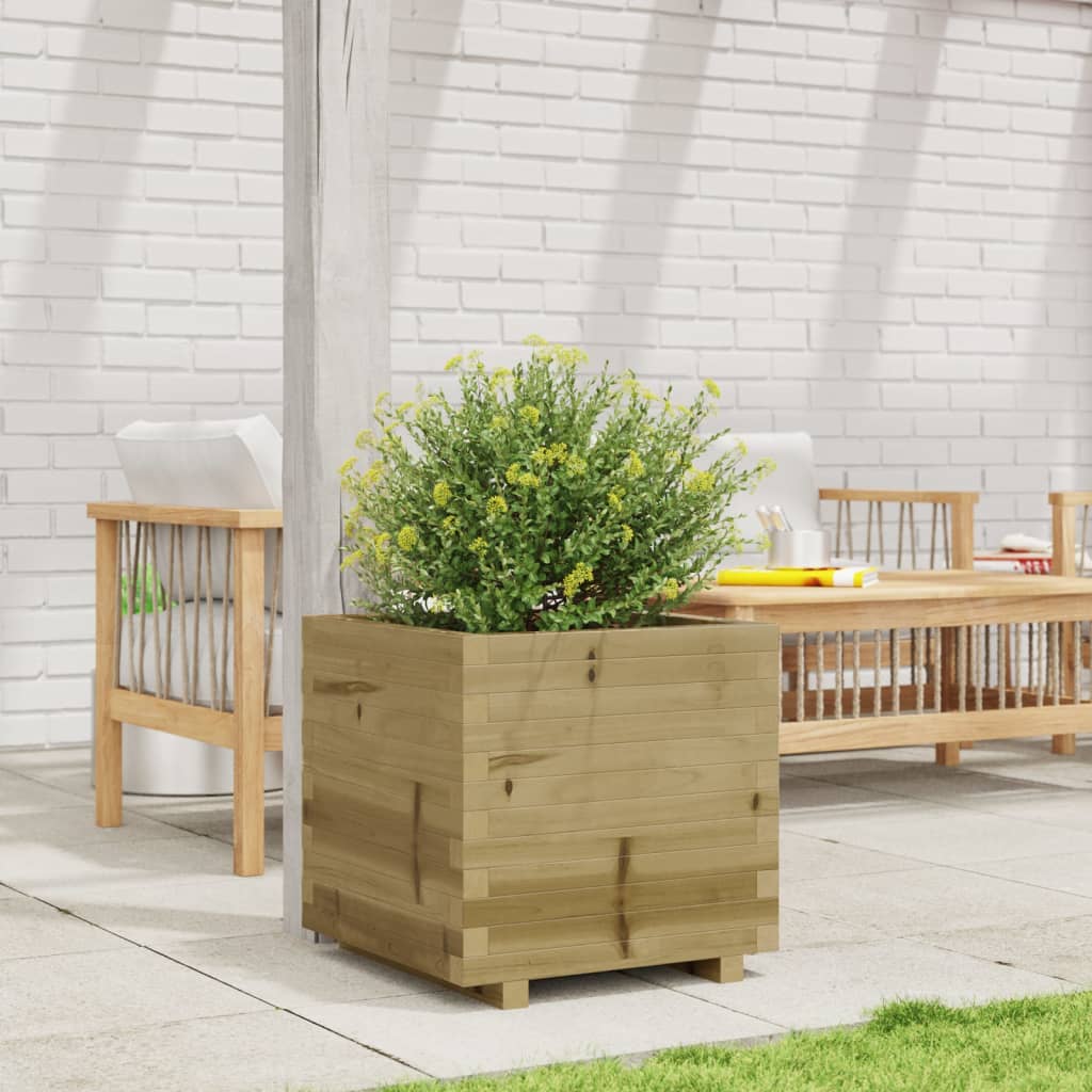 vidaXL Fioriera da Giardino 50x50x49,5 cm in Legno di Pino Impregnato
