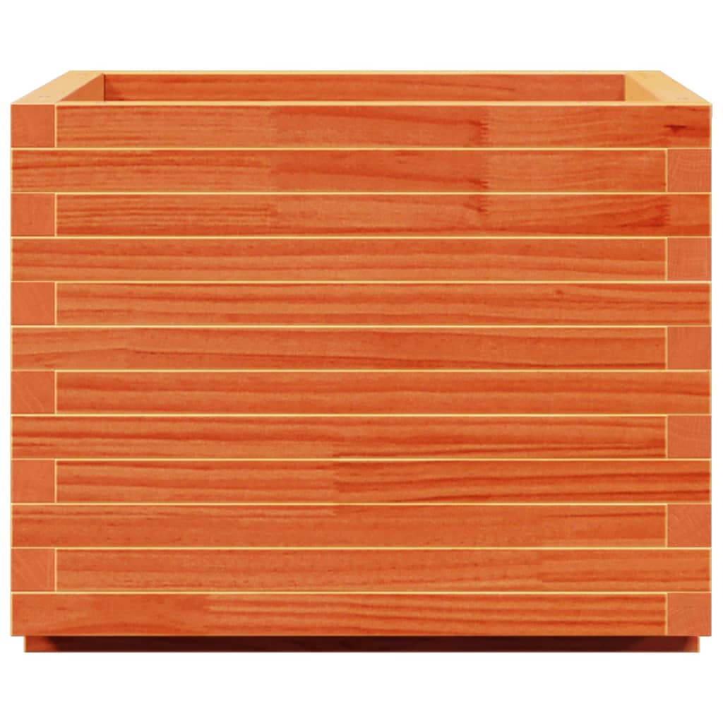 Vassoio per fioriera aiuola rialzata piante fiori terrazza giardino cera 60 x 60 x 49,5 cm legno di pino massiccio marrone 02_0038473