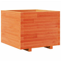 Fioriera Giardino-Vaso da Esterno-Contenitore per Piante Marrone Cera 60x60x49,5cm Legno Massello Pino