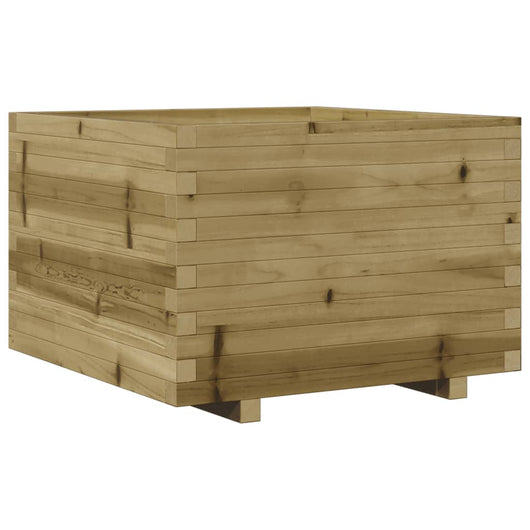 Vassoio per fioriera aiuola rialzata piante fiori terrazza giardino 70 x 70 x 49,5 cm legno di pino impregnato marrone 02_0037821