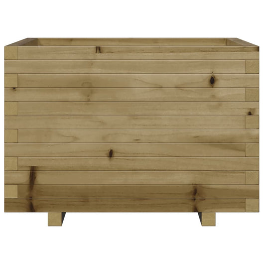 Vassoio per fioriera aiuola rialzata piante fiori terrazza giardino 70 x 70 x 49,5 cm legno di pino impregnato marrone 02_0037821