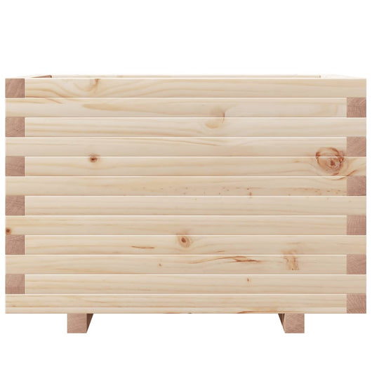 Vassoio per fioriera aiuola rialzata piante fiori terrazza giardino 70 x 40 x 49,5 cm legno di pino massiccio marrone 02_0037787