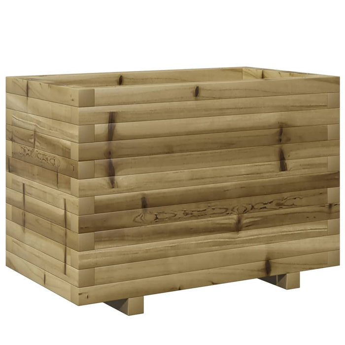 Vassoio per fioriera aiuola rialzata piante fiori terrazza giardino 70 x 40 x 49,5 cm legno di pino impregnato marrone 02_0037786