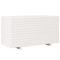 Vassoio per fioriera aiuola rialzata piante fiori terrazza giardino 90 x 40 x 49,5 cm legno di pino massiccio bianco 02_0037987
