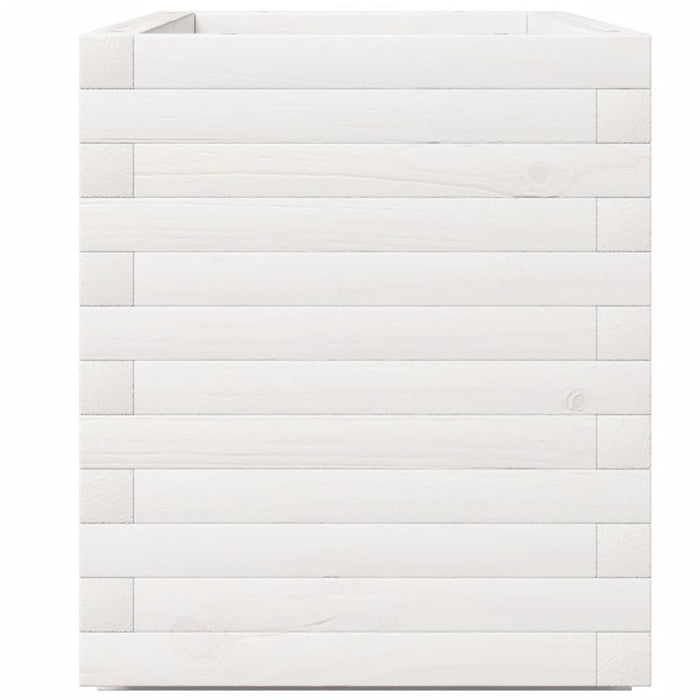 Vassoio per fioriera aiuola rialzata piante fiori terrazza giardino 90 x 40 x 49,5 cm legno di pino massiccio bianco 02_0037987