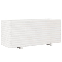 Fioriera da Giardino Bianca 110x40x49,5 cm Legno Massello Pino 847379