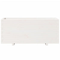 Fioriera da Giardino Bianca 110x40x49,5 cm Legno Massello Pino 847379