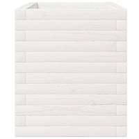 Fioriera da Giardino Bianca 110x40x49,5 cm Legno Massello Pino 847379