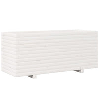 Fioriera da Giardino Bianca 110x40x49,5 cm Legno Massello Pino 847379