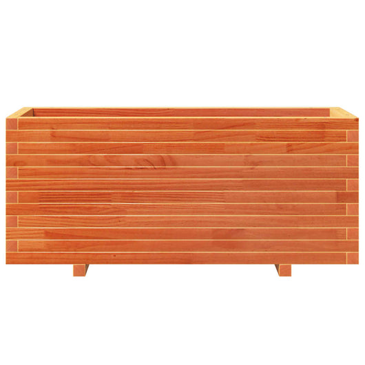 Vassoio per fioriera aiuola rialzata piante fiori terrazza giardino cera 110 x 40 x 49,5 cm legno di pino massiccio marrone 02_0038433