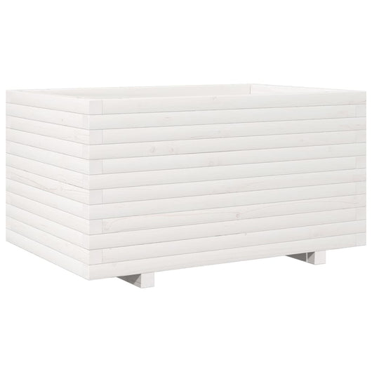 Vassoio per fioriera aiuola rialzata piante fiori terrazza giardino 90 x 60 x 49,5 cm legno di pino massiccio bianco 02_0038028