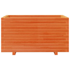 Fioriera Giardino-Vaso da Esterno-Contenitore per Piante Marrone Cera 90x60x49,5cm Legno Massello Pino 587273