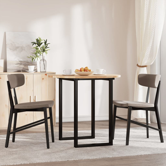 Piano Tavolo Rotondo Ø80x2 cm in Legno Massello di Acacia