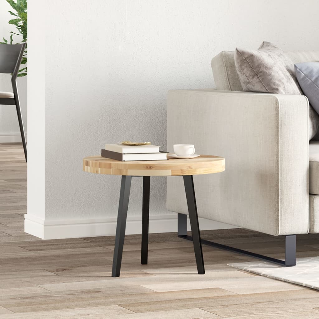 vidaXL Piano Tavolo Rotondo Ø50x4 cm in Legno Massello di Acacia