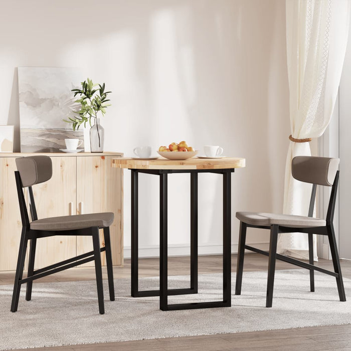 Piano Tavolo Rotondo Ø70x4 cm in Legno Massello di Acacia