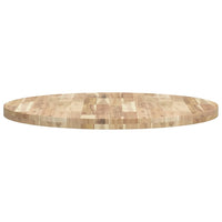 Piano Tavolo Rotondo Ø90x4 cm in Legno Massello di Acacia