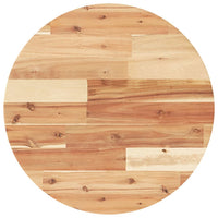 Piano Tavolo Rotondo Ø50x2 cm in Legno Massello di Acacia 4008695