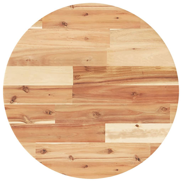 Piano Tavolo Rotondo Ø50x2 cm in Legno Massello di Acacia 4008695