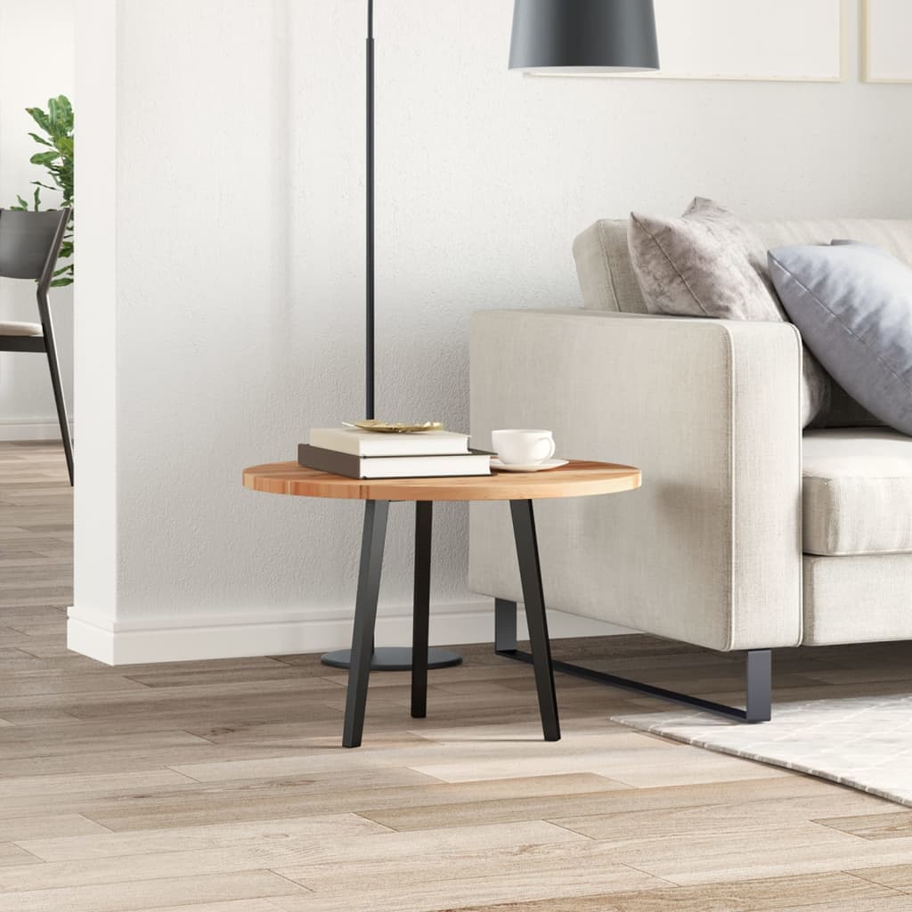 Piano Tavolo Rotondo Ø60x2 cm in Legno Massello di Acacia 4008696