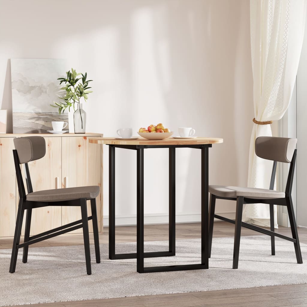 Piano Tavolo Rotondo Ø80x2 cm in Legno Massello di Acacia