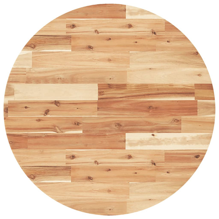 Piano Tavolo Rotondo Ø70x4 cm in Legno Massello di Acacia
