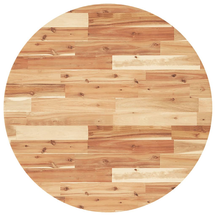 Piano Tavolo Rotondo Ø80x4 cm in Legno Massello di Acacia 4008704