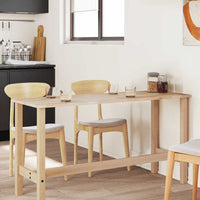 Piano Tavolo Rettangolare 140x50x2cm Legno Massello di Acacia 4008754