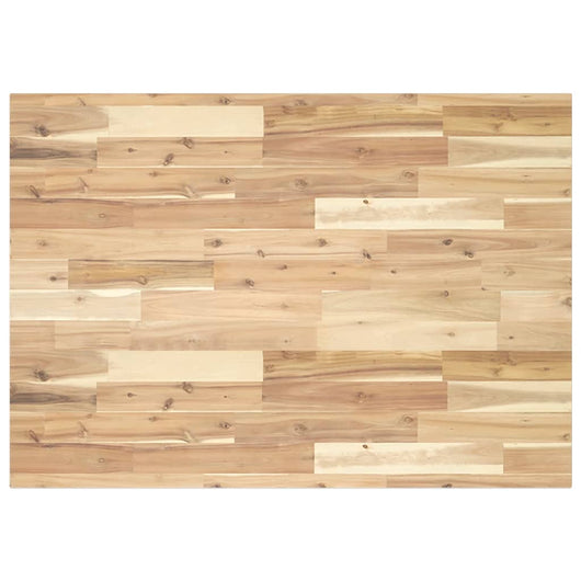 Piano Tavolo Rettangolare 80x70x2cm in Legno Massello di Acacia