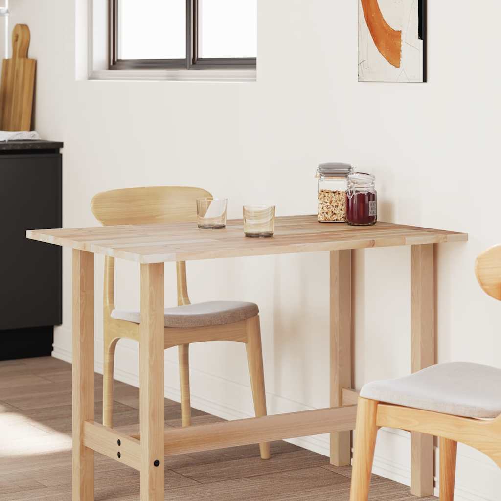 Piano Tavolo Rettangolare 120x70x2cm Legno Massello di Acacia 4008762