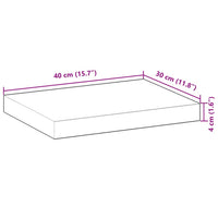 Piano per Tavolo 40x30x4 cm Rettangolare Legno Massello Acacia 4008771
