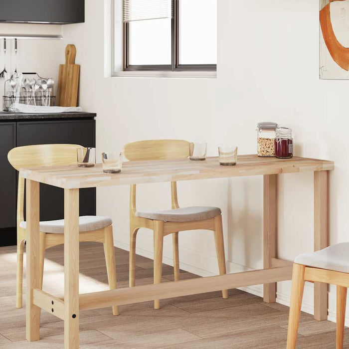 Piano Tavolo Rettangolare 120x60x4cm Legno Massello di Acacia 4008792