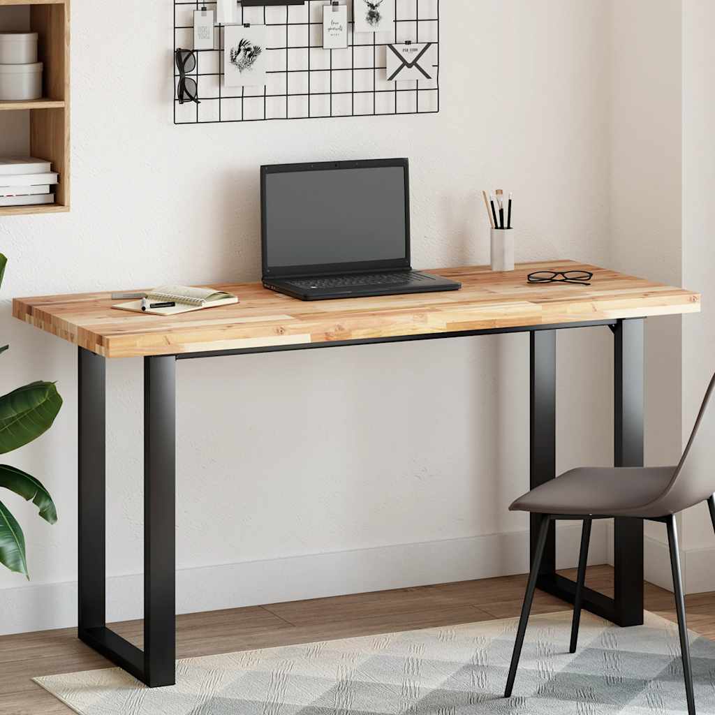 Piano Tavolo Rettangolare 120x60x4cm Legno Massello di Acacia 4008792