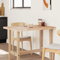 Piano Tavolo Rettangolare 100x80x4cm Legno Massello di Acacia 4008865