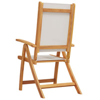 vidaXL Sedie da Giardino Pieghevoli 2 pz Massello Acacia e Textilene