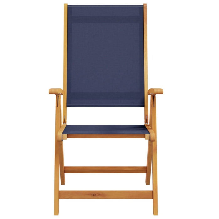 Sedie da Giardino Pieghevoli 2 pz Massello Acacia e Textilene 4008422