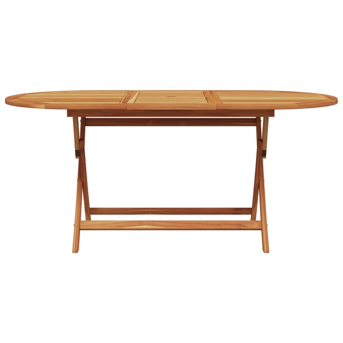 Set Pranzo da Giardino 7 pz Beige Polipropilene/ Legno Massello 3281711