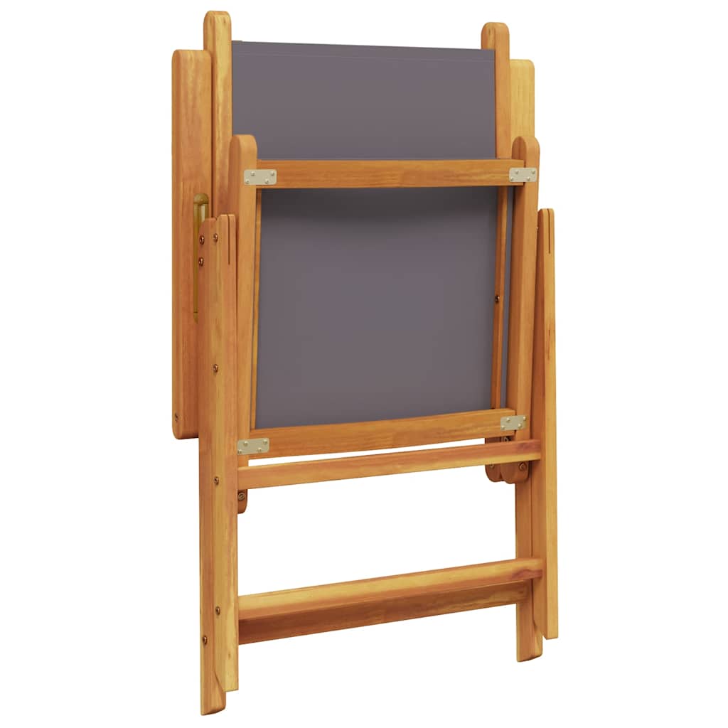 vidaXL Set Pranzo da Giardino 7 pz Antracite Tessuto e Legno Massello