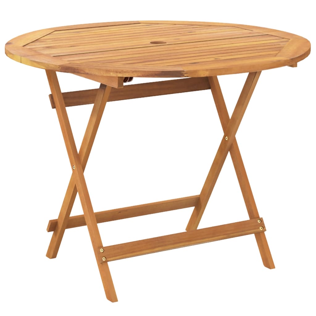 Set da Pranzo da Giardino 5 pz Polipropilene e Legno Massello