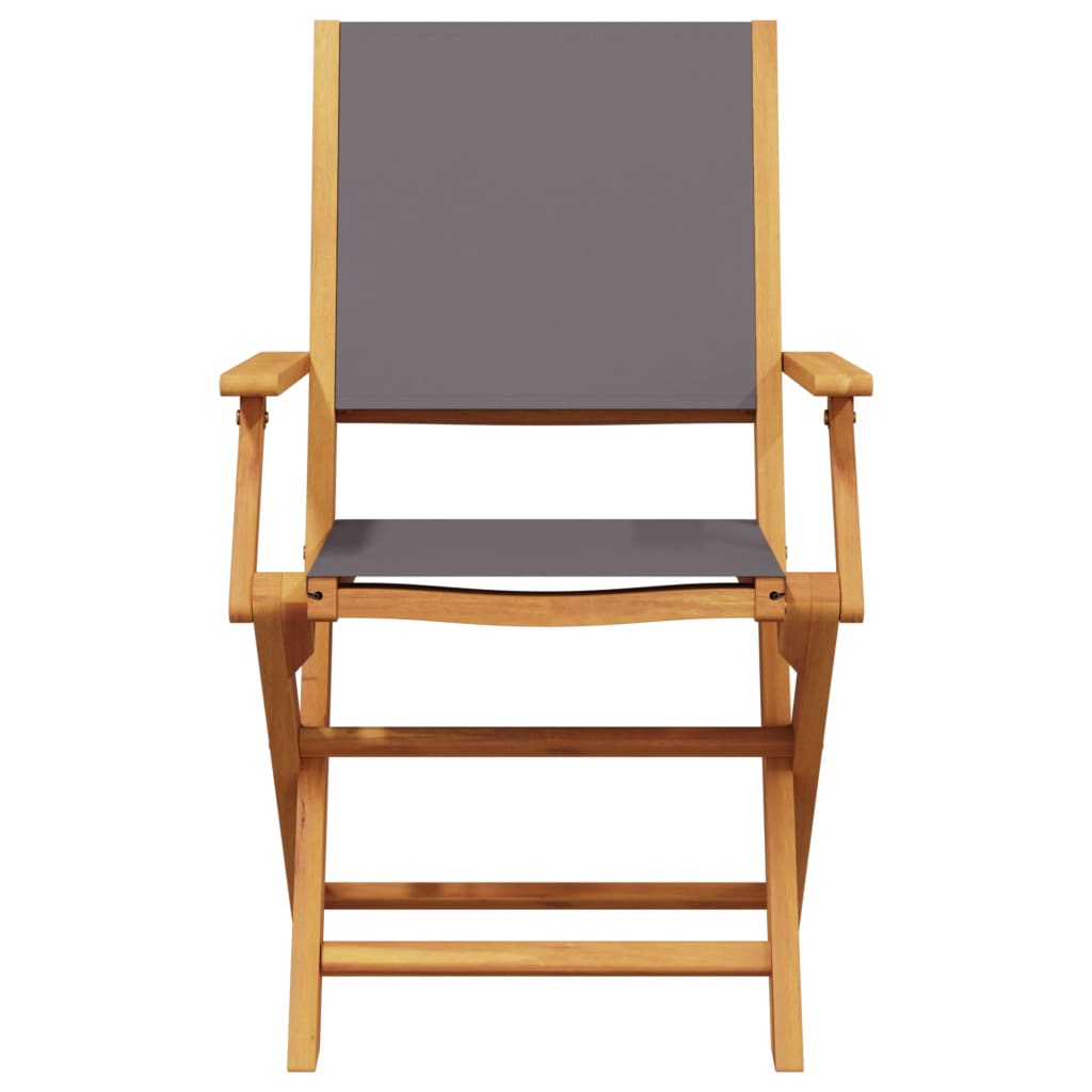 Set da Bistrot 3pz Antracite in Tessuto e Legno Massello 3281797